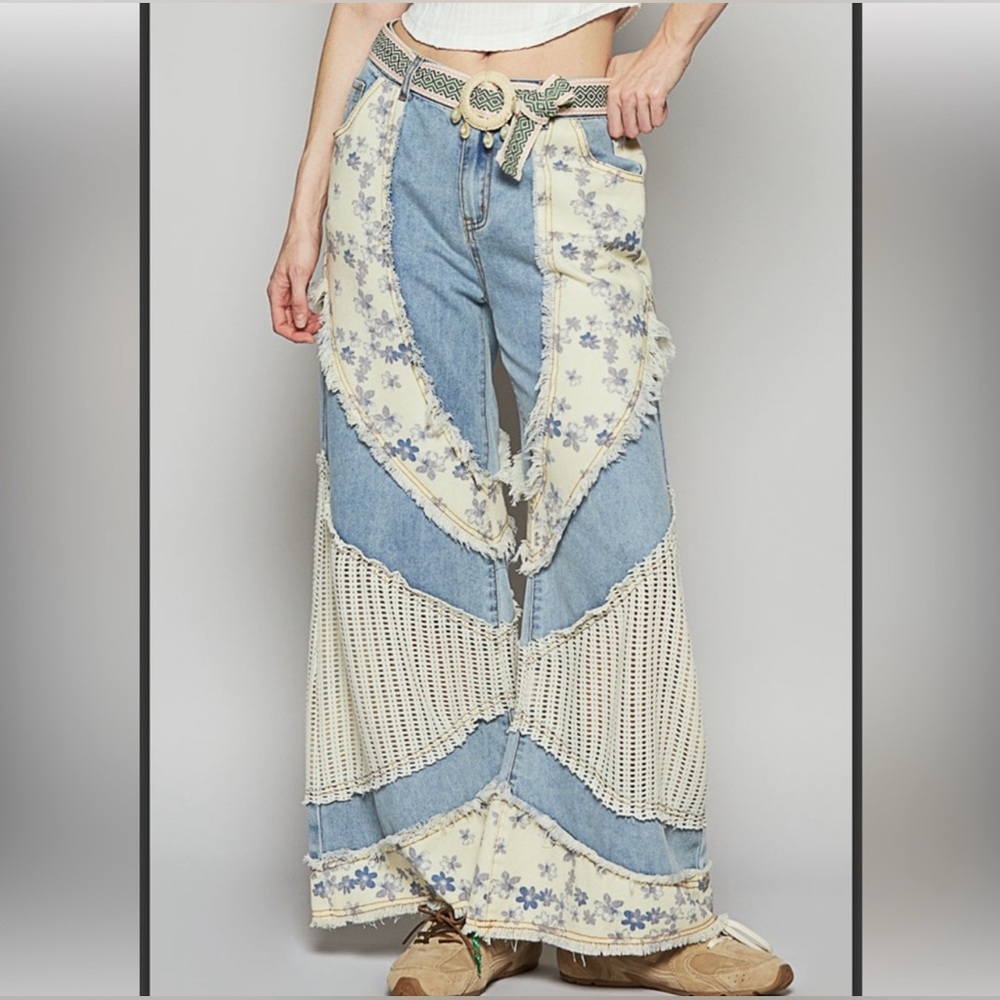 POL PATCHWORK JEANS - image 2